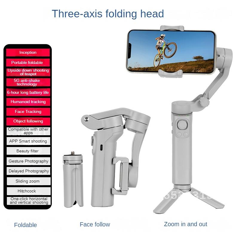 3-Achsen Faltbarer Handheld-Gimbal-Stabilisator Smartphones: Hochwertige Anti-Wackel Videoaufnahme | iPhone &