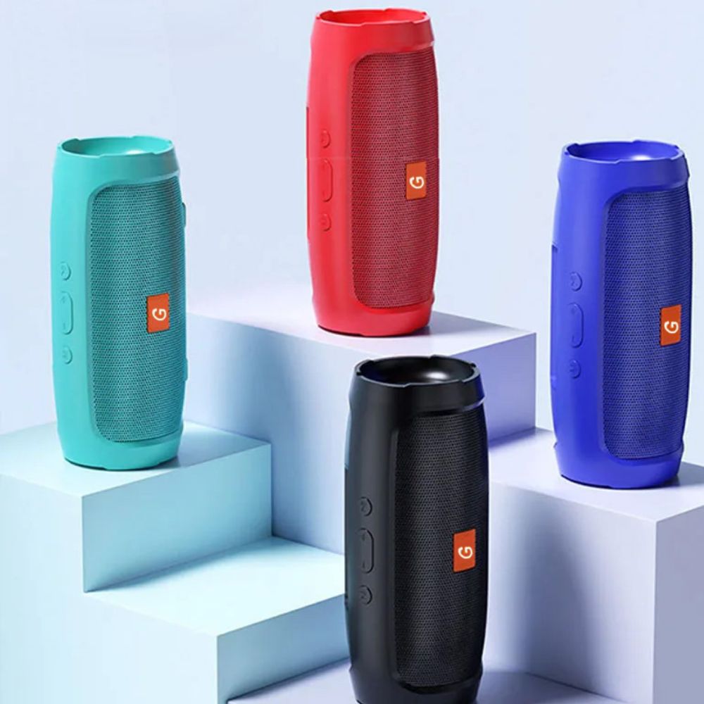 Premium Dual-Lautsprecher Stereo für Outdoor: Tragbarer Subwoofer mit TF/USB-Wiedergabe, FM, Voice Broadcasting | Kompatibel mit Smartphone, Laptop, Tablet, PC, Apple iPhone, iPad, MacBook, iOS, Android, Samsung