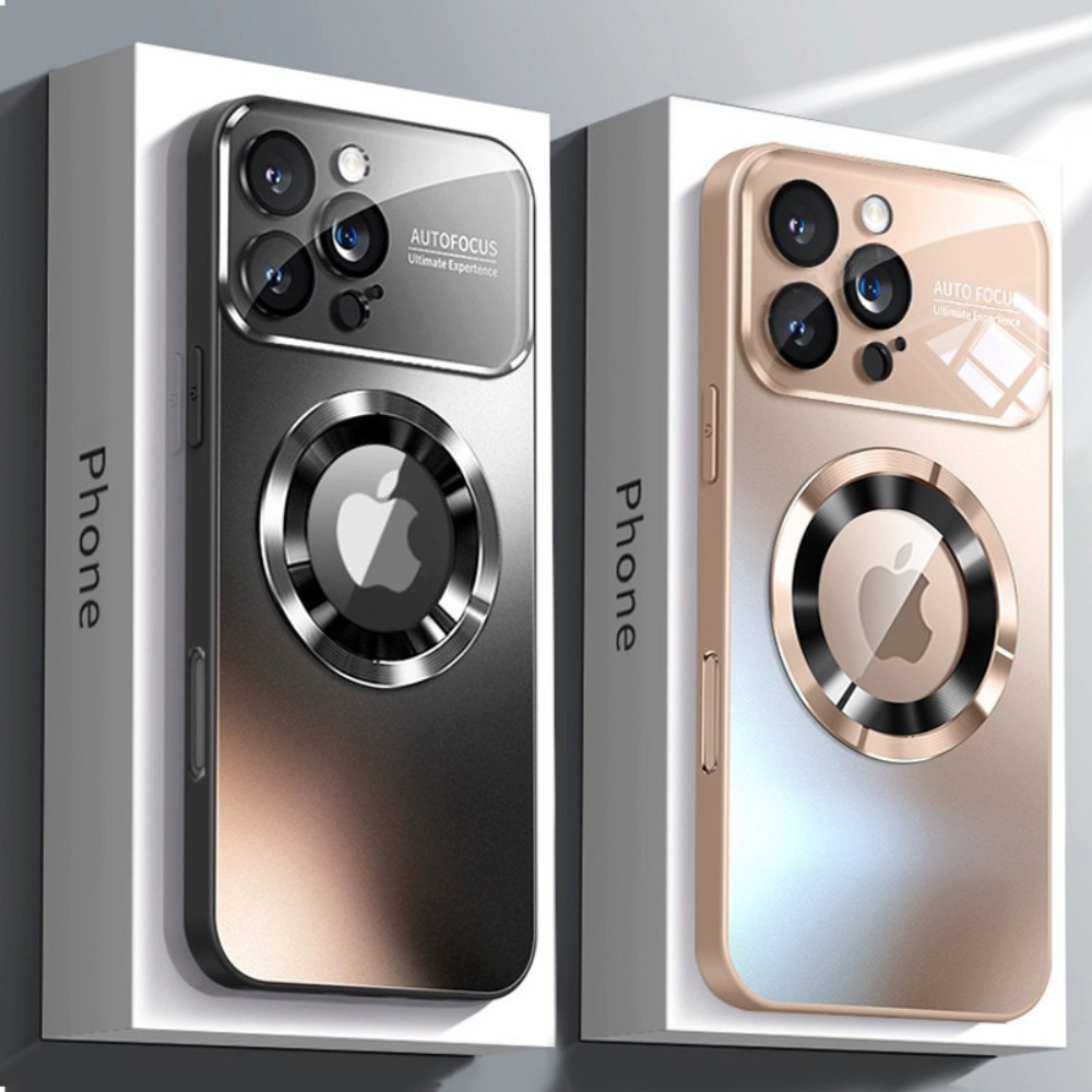 Luxus Matte Magnetische iPhone-Hülle mit Glaslinsen-Kameraschutz | Stoßfeste Tasche & MagSafe Case | Panzer-Schutzhülle für Apple iPhone 17/17 Air, 16/16e, 15, 14, 13 Pro Max Plus | Handyhülle in limitierter Auflage