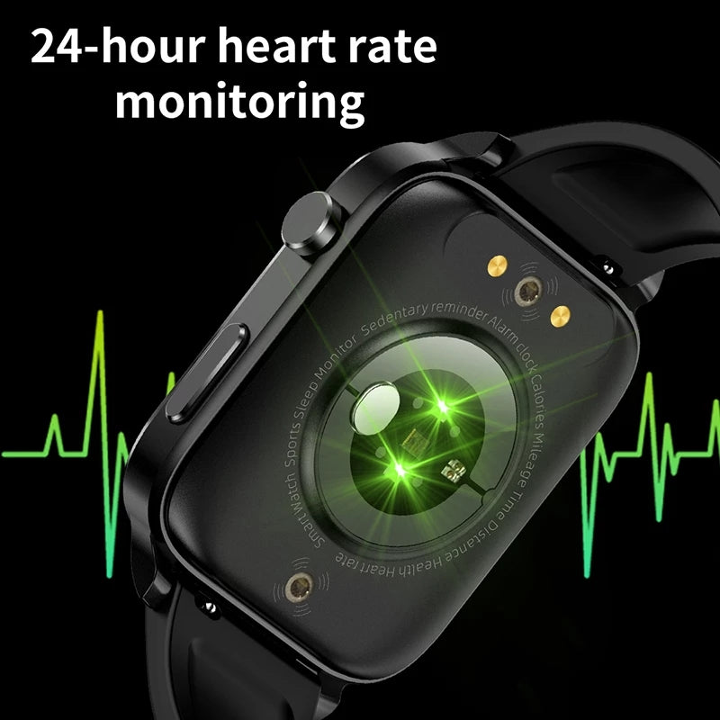 Premium Blutzucker-Smartwatch für Männer und Frauen: KI-Sprachassistent, Bluetooth-Anruf, Infrarot-SpO2-Sensor, Gesundheitsüberwachung, EKG, PPG, Schlaf-& Herzfrequenzmesser, Wasserdichter Fitness-Tracker, Full-Touch, Lange Akkulaufzeit: iOS & Android