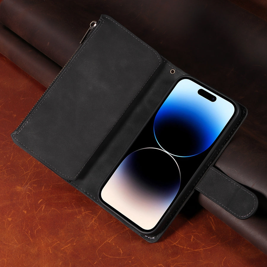 SecureSwipe Premium Leder Geldbörse Hülle für Apple iPhone | Geldbörse & Portmonee