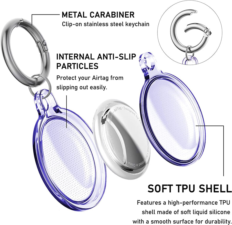 Hochwertige 3D-Cartoon Apple AirTag Hülle | Silikon Tier-Tracker-Cover & Mehrzweck-Schützendes Case für Airtags - Katzen