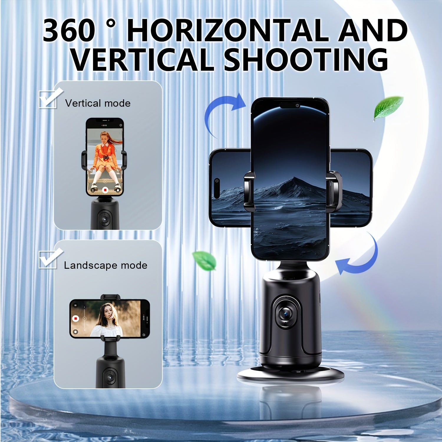 EvoGlide Premium | 360° Gimbal Stabilizer - Exklusives Videostabilisierungssystem Smartphones, Apple iPhone, Samsung, iOS