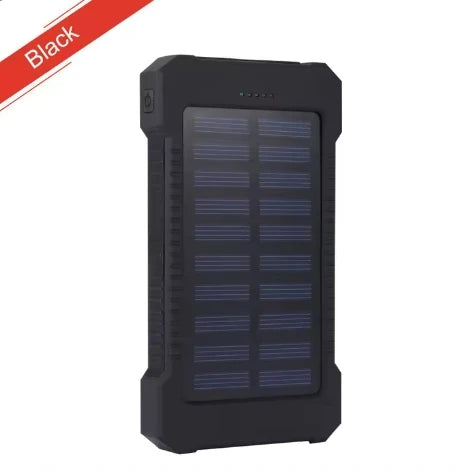 Premium Power Bank 20000mAh Solar Ladegerät | Tragbarer Externer Akku mit 5V Schnellaufladung und super heller Taschenlampe für Smartphones, Apple iPhone, Samsung, iOS & Android unterwegs