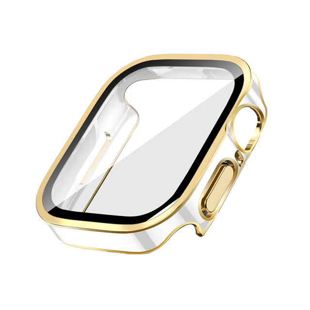 Premium Glasgehäuse für Apple Watch Serie 9/8/7/Ultra: 45mm, 41mm, 49mm, 44mm, 40mm | Hochwertige Displayschutz-Hülle