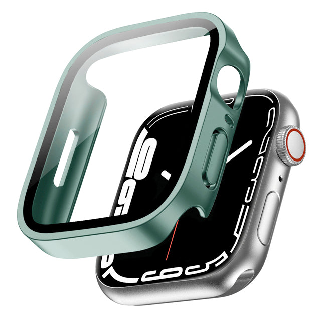 Premium Glasgehäuse für Apple Watch Serie 9/8/7/Ultra: 45mm, 41mm, 49mm, 44mm, 40mm | Hochwertige Displayschutz-Hülle