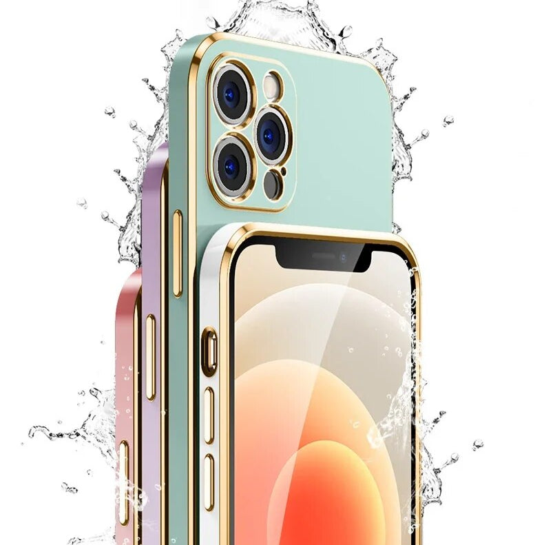 Hochwertiges einfarbiges Silikon Hülle, MagSafe, Abdeckung, | Apple iPhone 15/14/11/12/13 Pro Max/Mini Plus - Quadratische Beschichtung, Glänzend, Stoßfeste Schutzhülle - Phone Heaven Zone