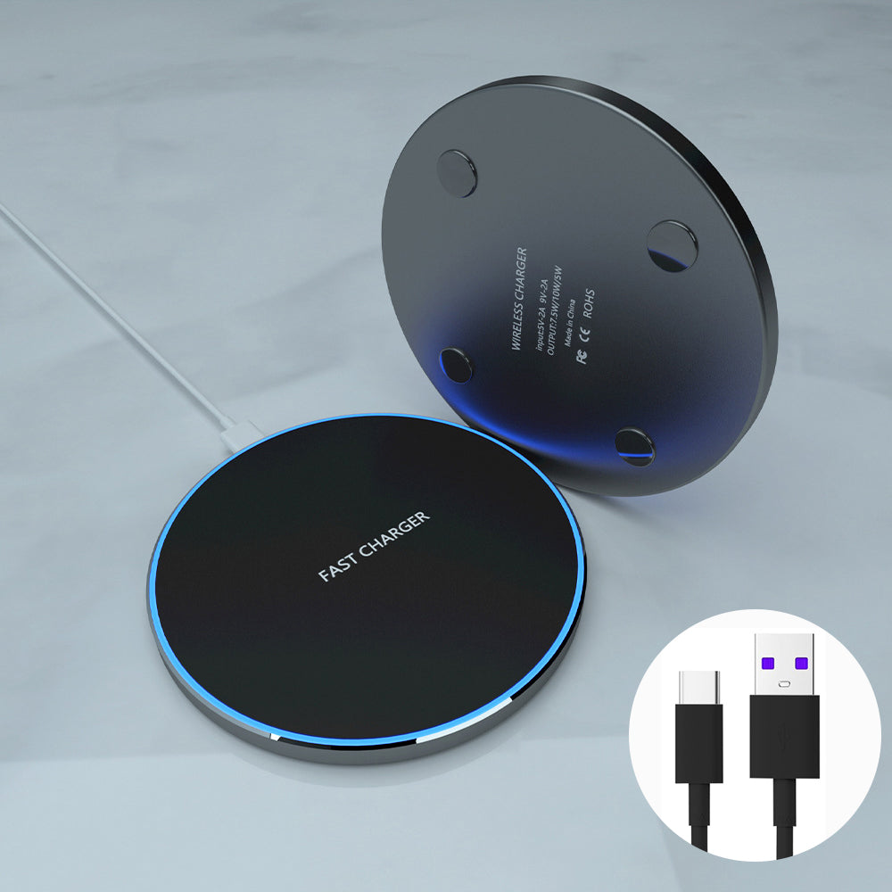 Kabelloses Ladegerät Pad 30 W Schnellladung für Smartphones, Apple iPhone, Samsung, iOS & Android AirPods Pro | Premium-Ladegerät für Smartphone