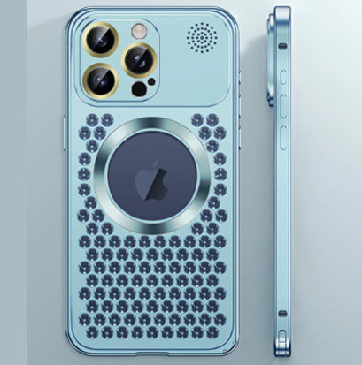 Hochwertige magnetische Wärmeableitungshülle, MagSafe, Abdeckung, aus Metall | Apple iPhone 12/13/14/15 Pro Max Plus – Aluminiumabdeckung - Phone Heaven Zone