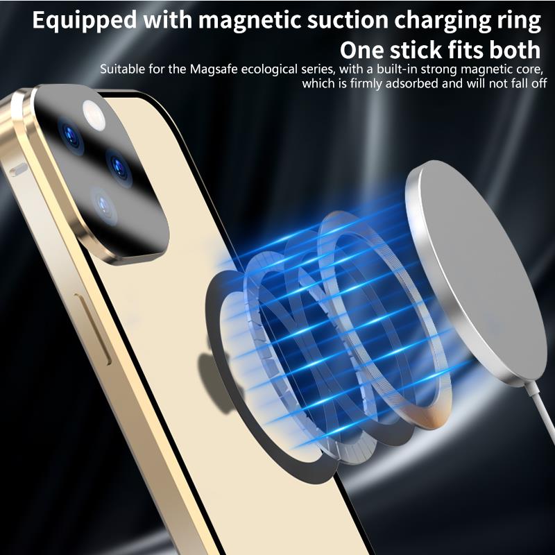 Hochwertiges Apple iPhone 15/14/13/12/11 Pro Max Hülle | 360 ° Vollversiegelter Glas-Metallrand für MagSafe Magnetische