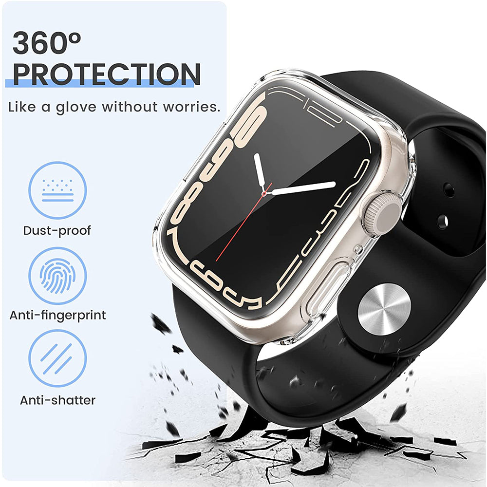 Premium Smart Devil 2er-Set Vollkleber-Softfilm für Apple iWatch 9/8/7, 41mm/45mm/SE/6/5/4, 44mm/40mm | HD-Displayschutz