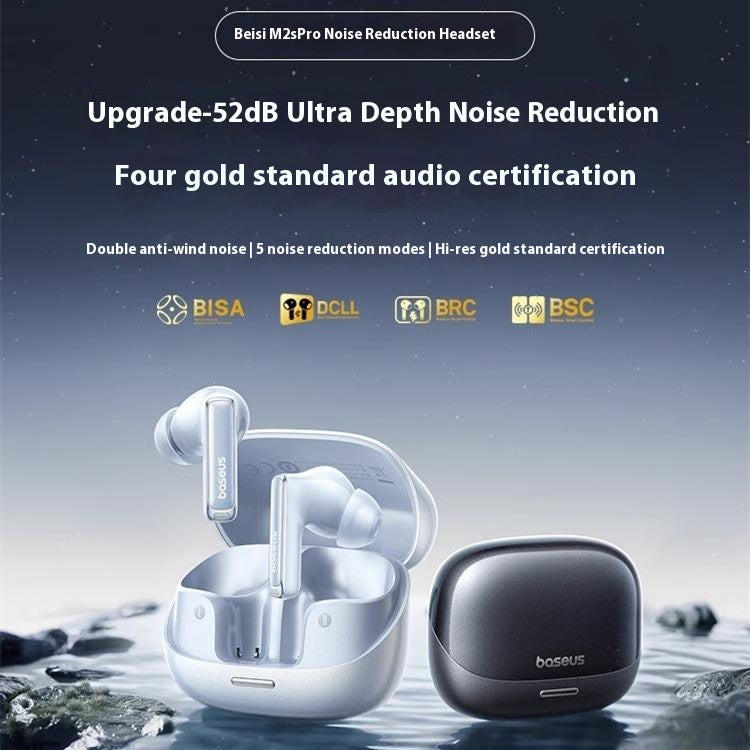 Hochwertiges Baseus Bowie M2S ANC Kopfhörer Bluetooth 5.3 - Aktive Geräuschunterdrückung -48dB, Drahtlose Kopfhörer mit 3D