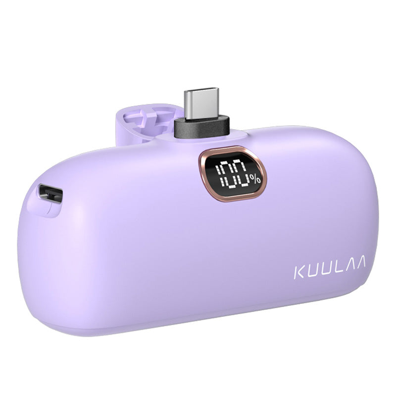 Kuulaa Mini Prämie Power Bank 5000mAh – Power Bank QC PD Schnellaufladen für iPhone 15, 14, 13. Externe Batterie,