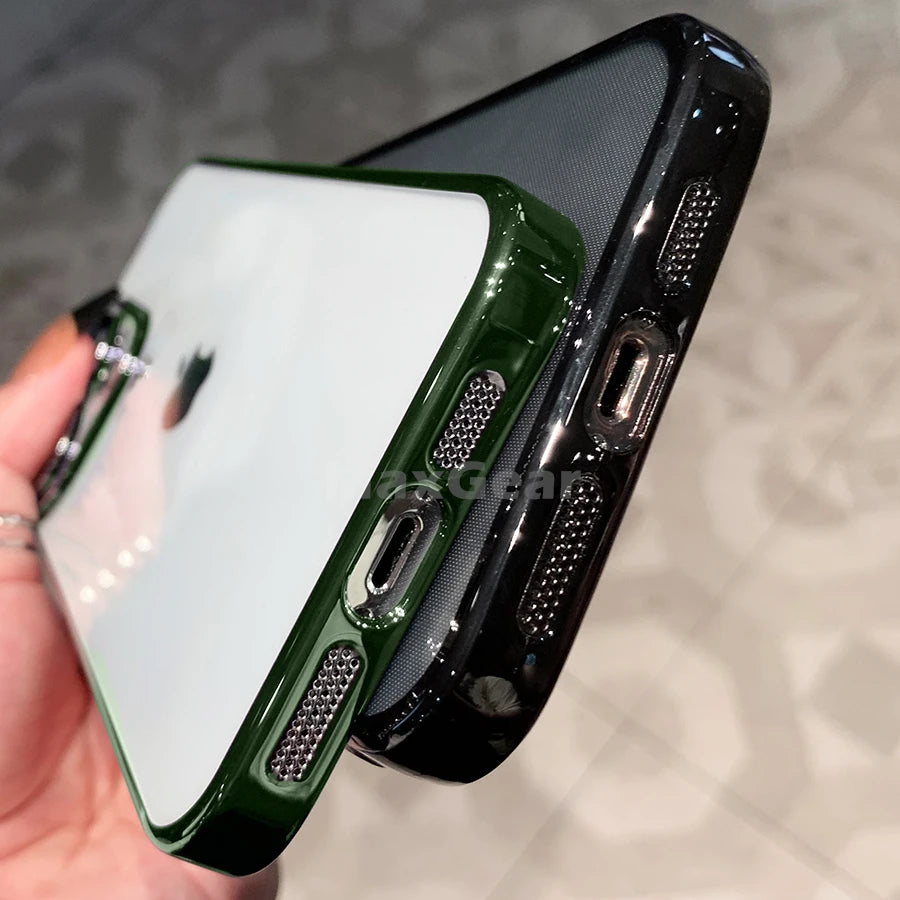 Luxus Stoßfeste Transparente Silikonhülle für Apple iPhone 17/17 Air, 16/16e, 15, 14, 13 Pro Max Plus | Premium Beschichtung, Wasserabweisend & Kratzfestes Transparentes Glitter Design