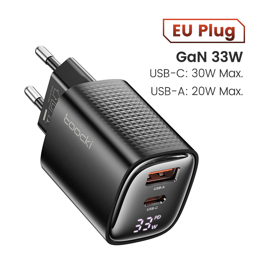 Premium Tech GAN USB Typ C Ladegerät 65W 45W PPS PD QC 4.0 | Schnellladegerät für Smartphones, Apple iPhone, Samsung, iOS & Android, MacBook, Laptop, iPad, AirPods, Tablet