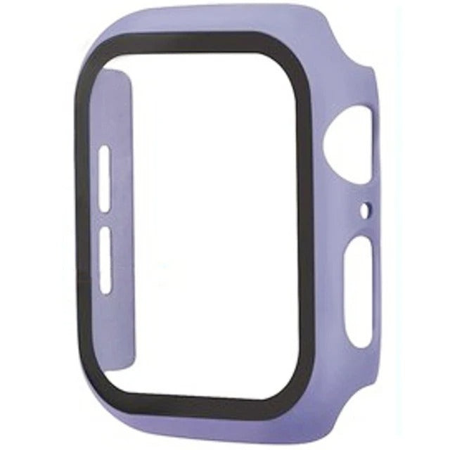 Hochwertige Glasabdeckung-Hülle & Case für Apple Watch Serie 9/8/7/6/SE/5: 44mm, 40mm, 41mm, 45mm, 42mm, 38mm | Cover