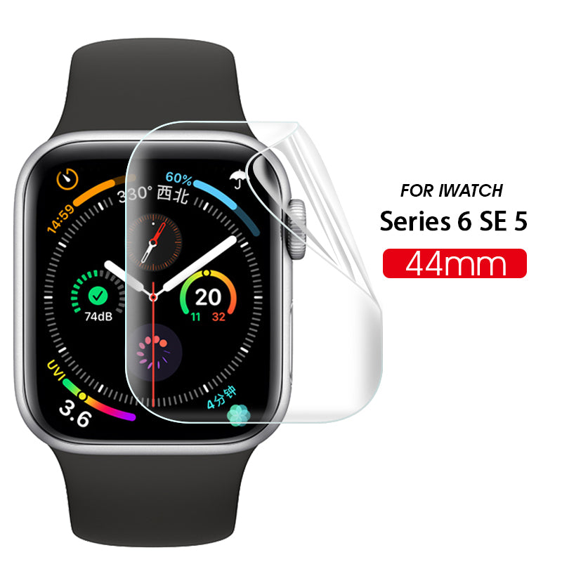 Premium Soft Hydrogel Displayschutzfolie für Apple Watch 10/9/8/7/6/5/4/3/2/1 & Ultra 2/1, SE: 2024, 2023, 2022, 2021, 2020,
