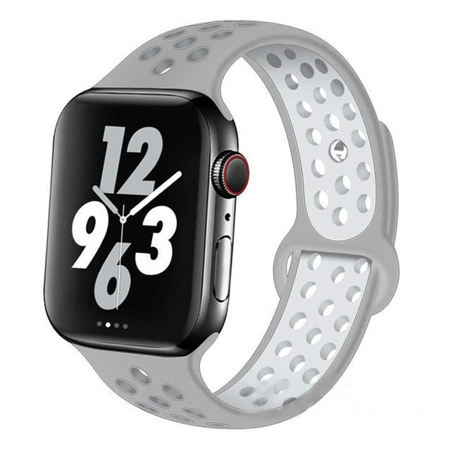 Premium Silikonarmband für Apple Watch 10/9/8/7/6/5/4/3/2/1 & Ultra 2/1, SE: 2024, 2023, 2022, 2021, 2020, 2019, 2018, 2017