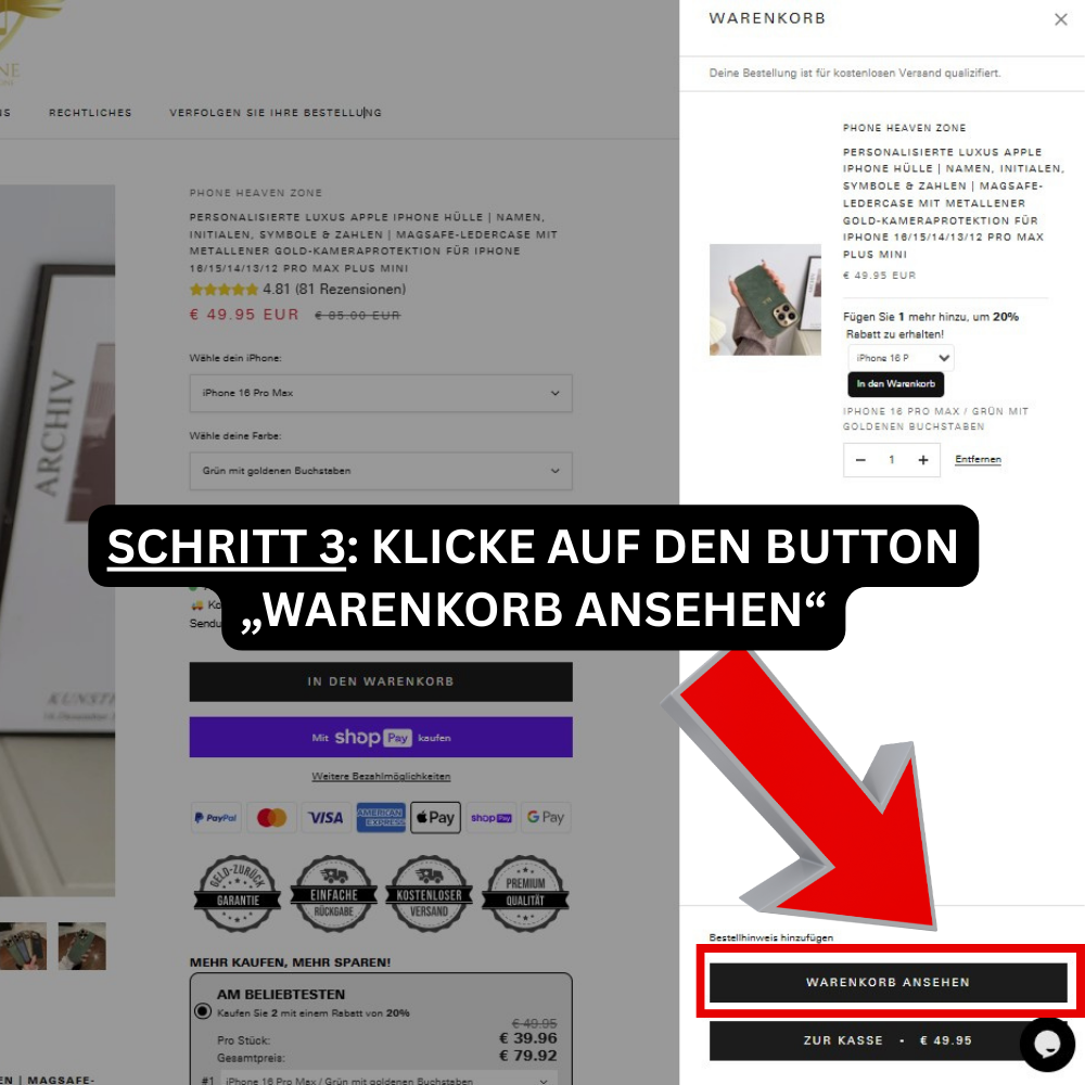 Personalisierte Luxus Apple iPhone Hülle | Namen, Initialen, Symbole & Zahlen | MagSafe-Ledercase mit metallener Gold-Kameraprotektion für iPhone 17/17 Air, 16/16e, 15, 14, 13 Pro Max Plus