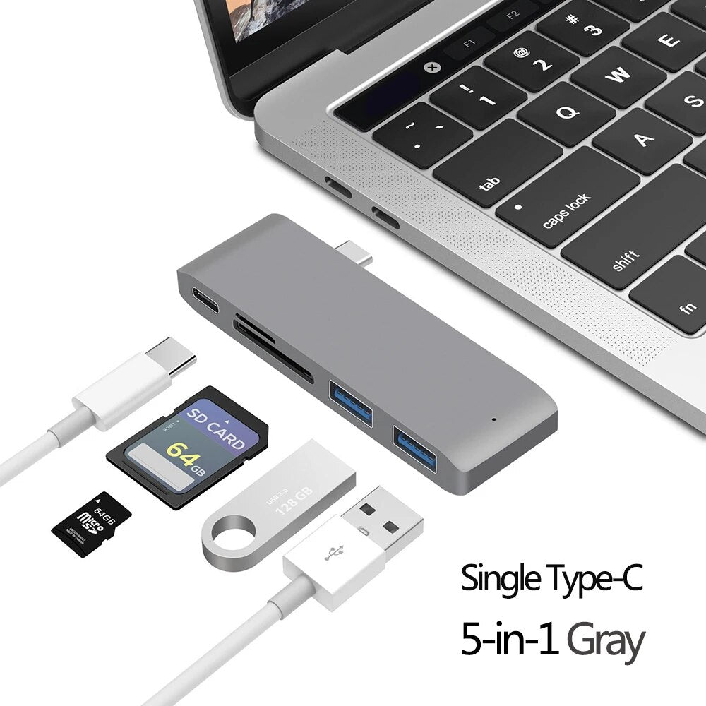 Premium USB 3.1 Typ-C Hub zu HDMI Adapter 4k Thunderbolt 3 USB C Hub 3.0 | MacBook Air Pro M3 M2 M1 Chip Erweitern Sie Ihre