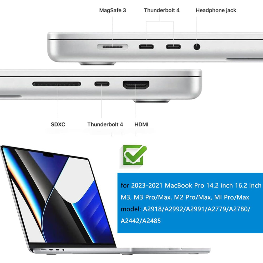 Premium Weicher Silikon-Staubschutzstecker für MacBook Pro 14 16 Stopper Laptop Staubschutz Dichtung Schnittstellenabdeckung