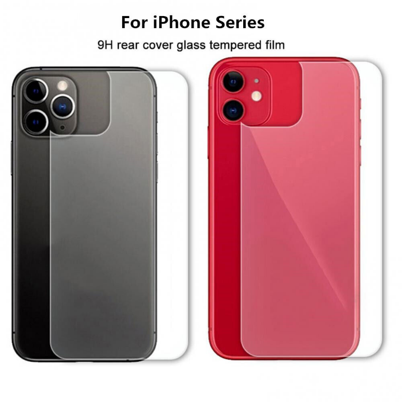 Premium Rückseiten-Gehärtetes Glas für iPhone 151413 Pro MaxPlusMini Hochwertige Schutzglasfolie für Apple iPhone