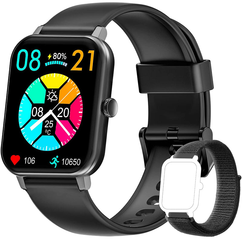 Premium Bluetooth Smartwatch 2023 für Männer 1.69" Voll Touch Display Anruf Fitness Tracker IP67 Wasserdicht Uhr für Männer