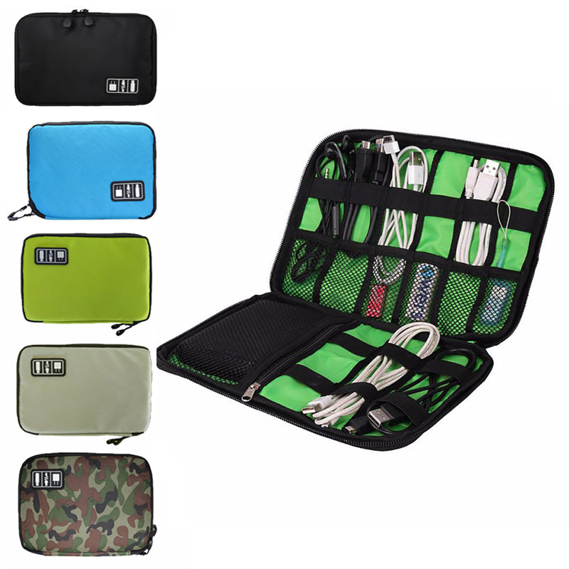 Premium Aufbewahrungstasche für MacBook & Laptop-Zubehör – Passend für 13", 14", 16" Geräte – Reise-Organizer für externe Festplatte, U-Disk, SSD, Ladegerät, Kopfhörer, Kabel & mehr | Kompakt & Wasserabweisend