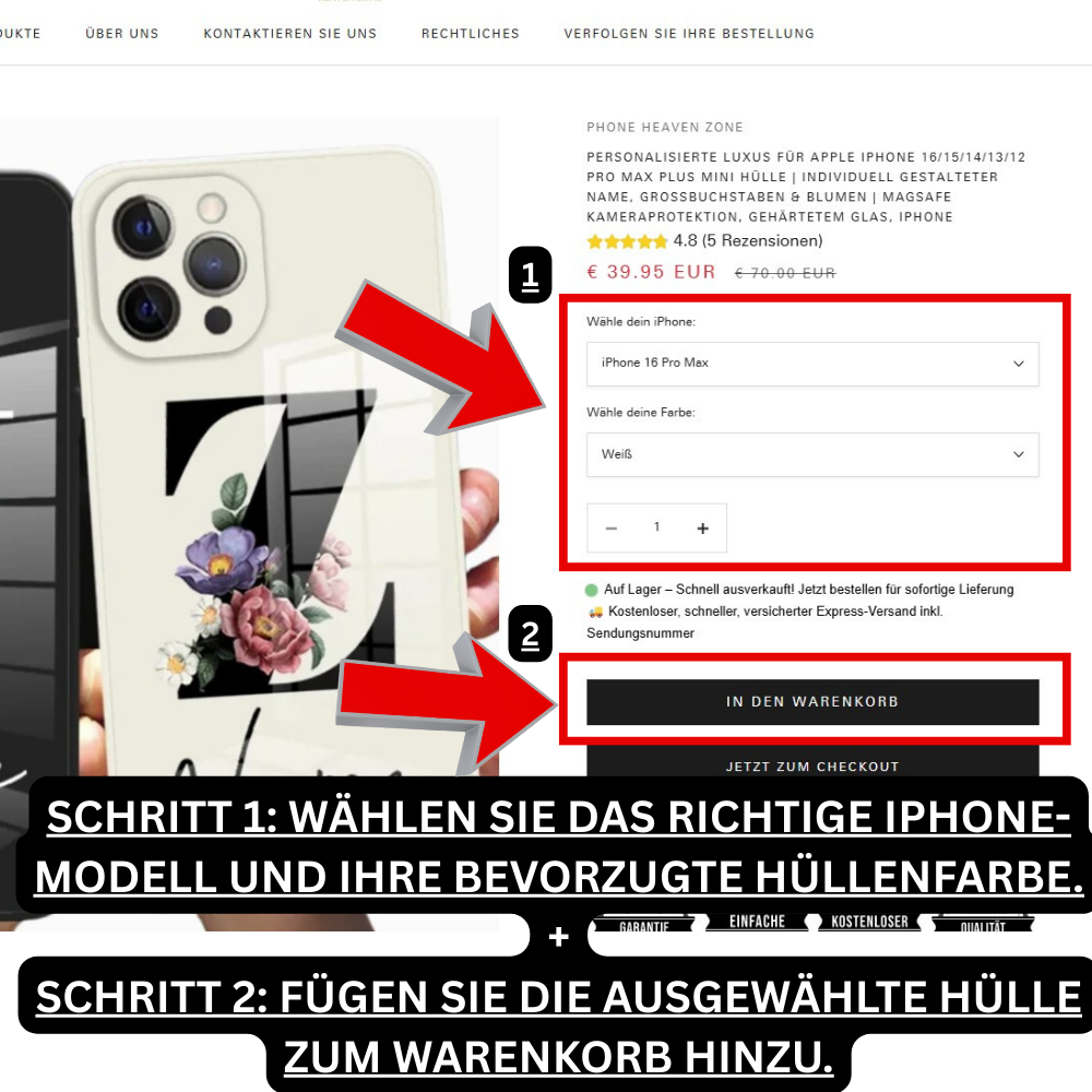Personalisierte Luxus iPhone Hülle für Apple iPhone 17/17 Air, 16/16e, 15, 14, 13 Pro Max Plus Cover | Individueller Name, Initialen, Symbole & Zahlen | MagSafe Kompatibel | Kameraschutz | Gehärtetes Glas | Premium Schutzhülle