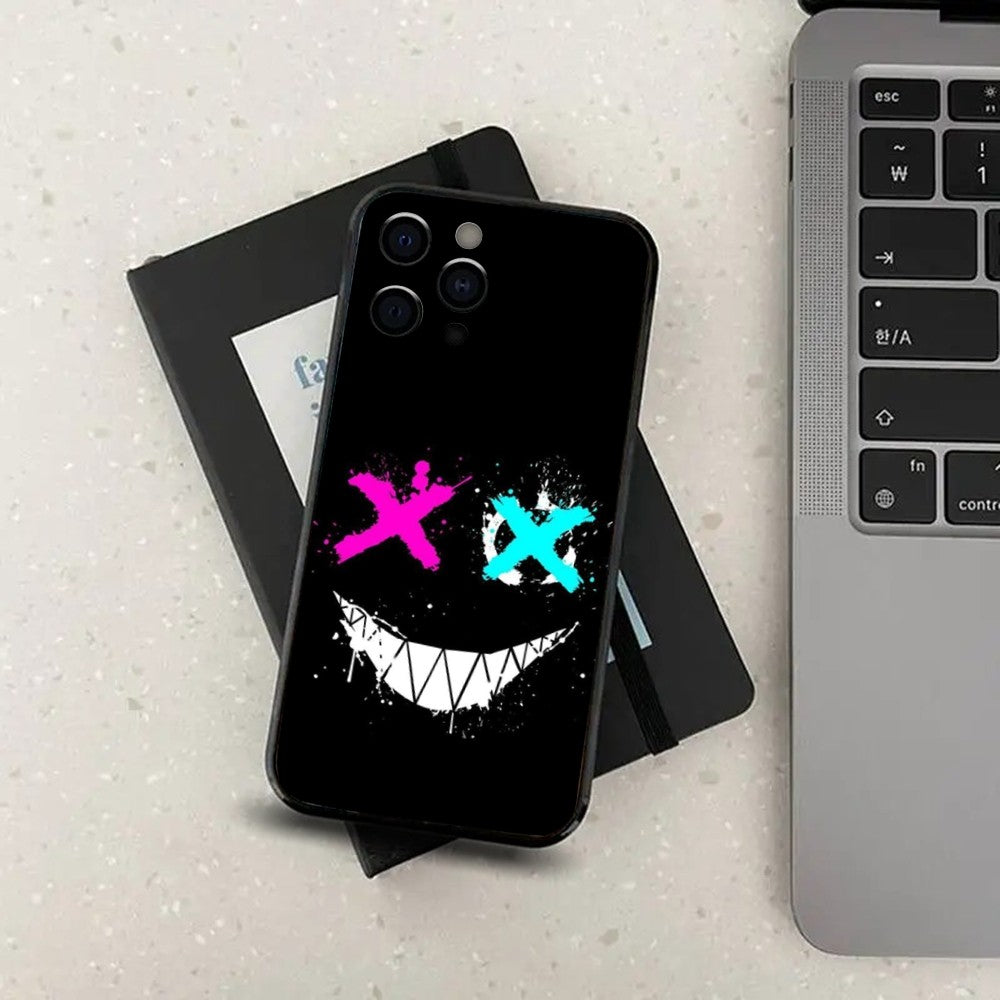 Premium Robuste Teufel Bad Boy Design iPhone Hülle | MagSafe-Case mit Rundumschutz & Kameralinsenschutz für Apple iPhone 17/17 Air, 16/16e, 15, 14, 13 Pro Max Plus Cover | Stoßfeste Handyhülle mit Panzertasche & Stoßstangenabdeckung