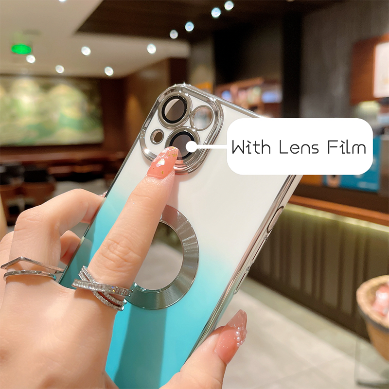 Luxus Apple iPhone Hülle | MagSafe kompatibel, Kameraobjektiv-Schutz, Displayschutz | Ultra Dünn, Stoßfest, Magnetisch, Rundum-Schutz Cover – Kristallklares Glas, Veredelte Kanten, Silikon-Design, Langlebig & Elegant