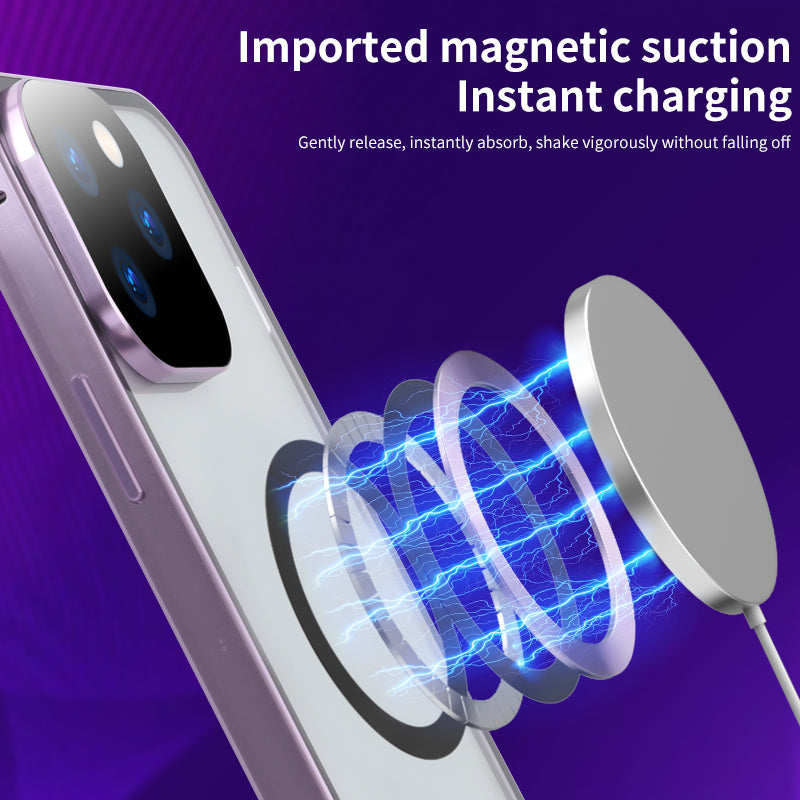 Hochwertige iPhone Hülle mit 360° Vollversiegeltem Schutz aus Glas und Metall | MagSafe-kompatible Schutzhülle mit Rundumschutz, Kameralinsenschutz für Apple iPhone 17/17 Air, 16/16e, 15, 14, 13 Pro Max, Pro, Plus Cover | Panzertasche Stoßstangenabdeckung