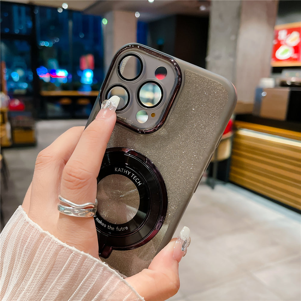 Magnetisches Metall MagSafe iPhone Hülle für Apple iPhone 17/17 Air, 16/16e, 15, 14, 13 Pro Max Plus | Premium Case, Stoßfeste Höchster Schutz - Luxus Schlank Matt mit Kamera Glaslinsenschutz, Ständer und Handhalterung Abdeckung