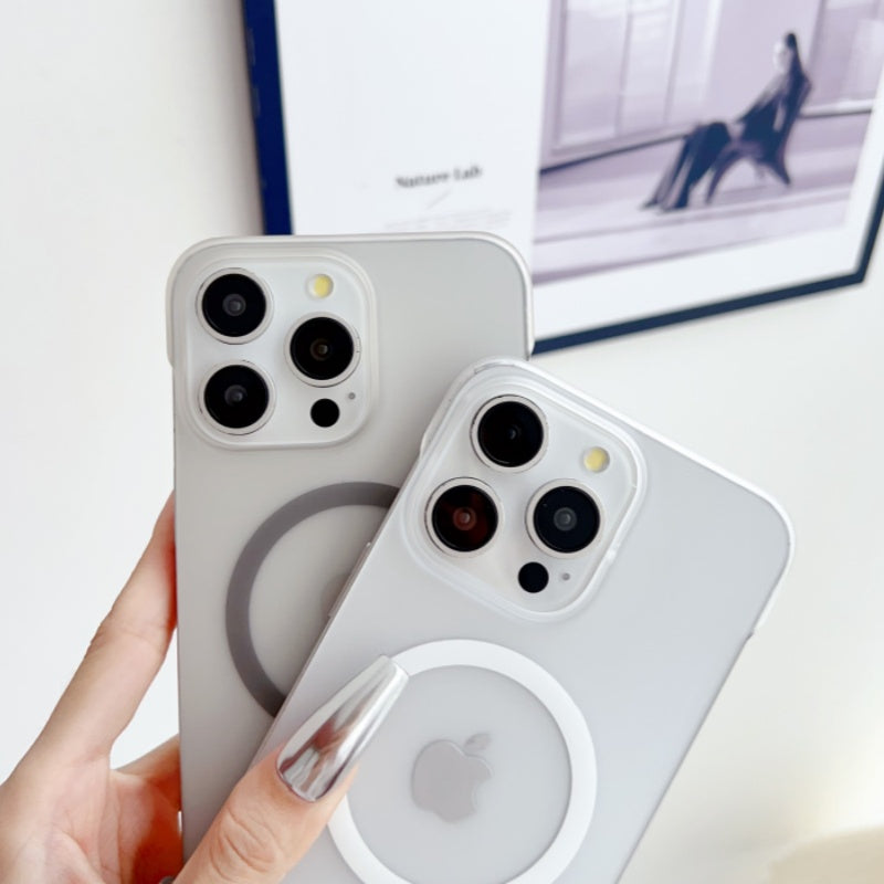 Ultra-Dünne Magnetische Transparente für Apple iPhone 17/17 Air, 16/16e, 15, 14, 13, 12 Pro Max Plus Mini Hülle | Premium Stoßfeste Schlanke Randlose Klare Wasserabweisende Schutzhülle mit Magsafe