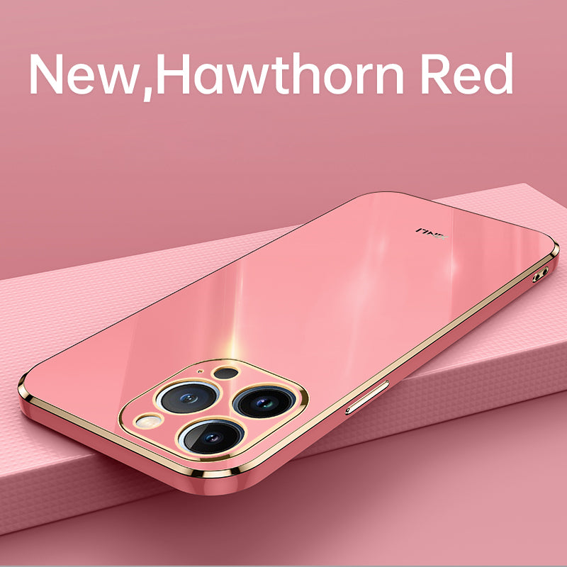 Hochwertige Einfarbige Quadratische Beschichtung: Glänzende, Stoßfeste Silikon iPhone Hülle | MagSafe Case, Rundumschutz, Kameralinsenschutz für iPhone 17/17 Air, 16/16e, 15, 14, 13 Pro Max, Plus Cover | Panzertasche und Stoßstangenabdeckung Schutzhülle