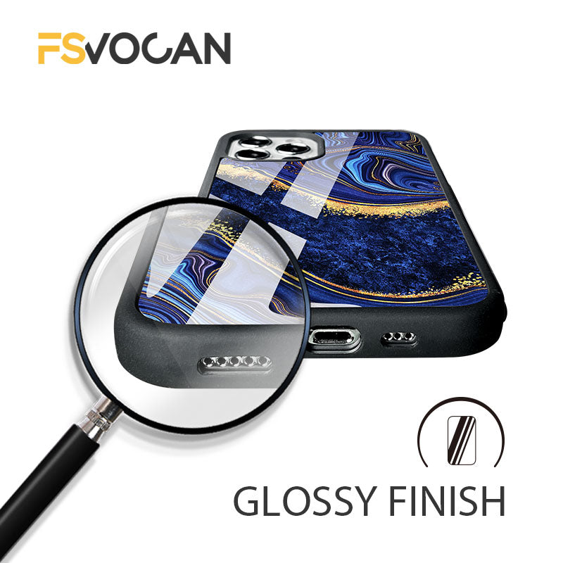 Luxus Gold-Rahmen Marmor iPhone-Hülle Stoßfestes Case | MagSafe Handyhülle für Apple iPhone 17/17 Air, 16/16e, 15, 14, 13 Pro Max Plus | Kameraschutzabdeckung, Tasche & Panzer-Schutzhülle