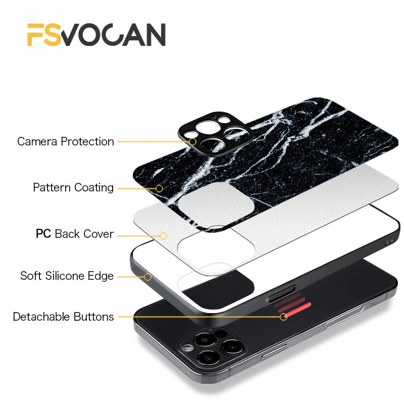 Luxus Gold-Rahmen Marmor iPhone-Hülle Stoßfestes Case | MagSafe Handyhülle für Apple iPhone 17/17 Air, 16/16e, 15, 14, 13 Pro Max Plus | Kameraschutzabdeckung, Tasche & Panzer-Schutzhülle