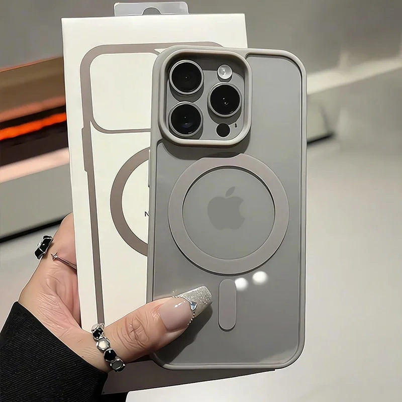 Premium iPhone Hülle Klar HD | Magnetische MagSafe & Kabelloses Laden | Stoßfeste Transparente Hybrid Rüstung mit Kameraobjektiv-Schutz für Apple iPhone 17/17 Air, 16/16e, 15, 14, 13 Pro Max Plus