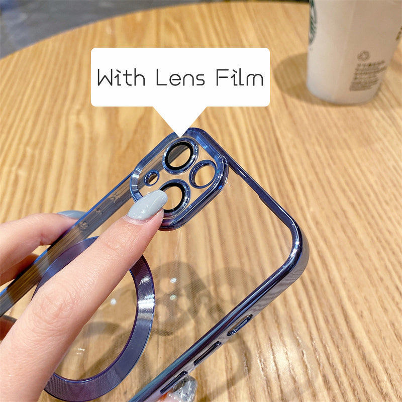 Magnetische Luxus für Apple iPhone 17/17 Air, 16/16e, 15, 14, 13 Pro Max Plus Hülle aus weichem Silikon | Kameraschutz, Klare Premium-Beschichtung, Magsafe Kabelloses Laden & Kratzfest