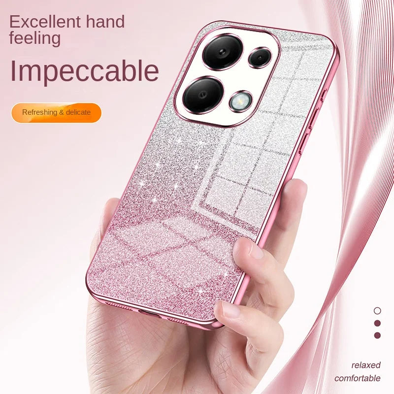 Luxus Glitzernde iPhone Hülle Stoßfeste TPU Rückseite | MagSafe Case mit Kameralinsenschutzabdeckung für Apple iPhone 17/17 Air, 16/16e, 15, 14, 13 Pro Max Plus Cover | Panzertasche, Stoßstangenabdeckung Handyhülle | Premium Schutzhülle