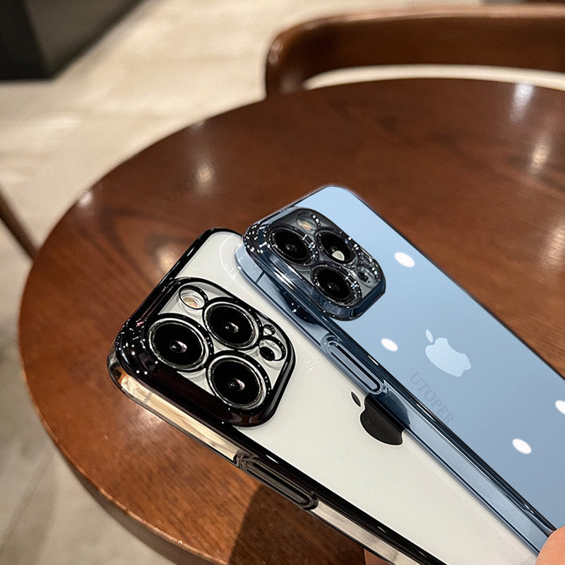 Luxus Stoßfeste Transparente Silikonhülle für Apple iPhone 17/17 Air, 16/16e, 15, 14, 13 Pro Max Plus | Premium Beschichtung, Wasserabweisend & Kratzfestes Transparentes Glitter Design