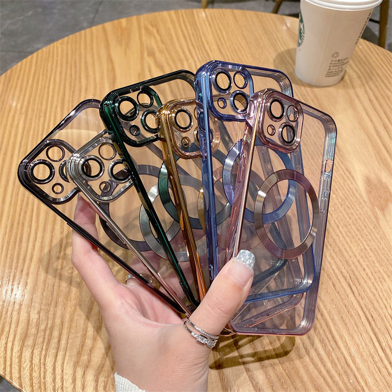 Magnetische Luxus für Apple iPhone 17/17 Air, 16/16e, 15, 14, 13 Pro Max Plus Hülle aus weichem Silikon | Kameraschutz, Klare Premium-Beschichtung, Magsafe Kabelloses Laden & Kratzfest