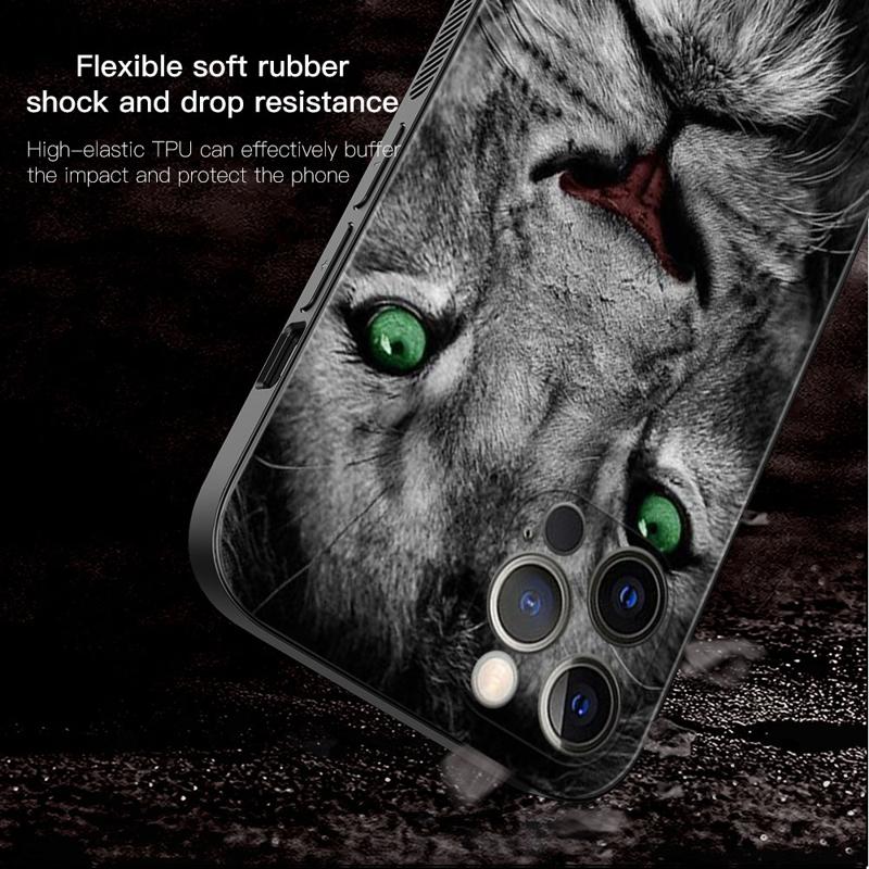 Hochwertige iPhone-Hülle mit Tierdesigns: Wolf, Hund, Katze, Vogel, Löwe, Tiger | MagSafe-kompatibles Case mit Kameralinsenschutz | Premium Hardcase für Apple iPhone 17/17 Air, 16/16e, 15, 14, 13 Pro Max Plus Cover | Stoßsichere Handyhülle & Panzertasche
