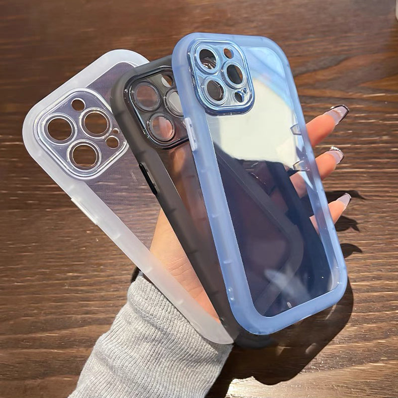 Hochwertige stoßfeste Silikon-Stoßstangen, klare iPhone-Hülle | MagSafe Case mit Kameraschutzabdeckung für Apple iPhone 17/17 Air, 16/16e, 15, 14, 13 Pro Max Plus Cover | Panzertasche, transparente Handyhülle | Silikon-Softcover-Schutzhülle