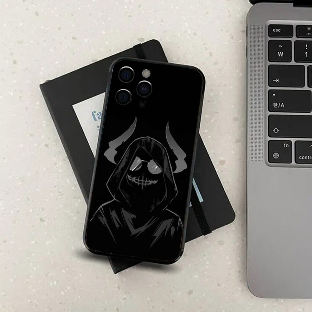 Premium Robuste Teufel Bad Boy Design iPhone Hülle | MagSafe-Case mit Rundumschutz & Kameralinsenschutz für Apple iPhone 17/17 Air, 16/16e, 15, 14, 13 Pro Max Plus Cover | Stoßfeste Handyhülle mit Panzertasche & Stoßstangenabdeckung