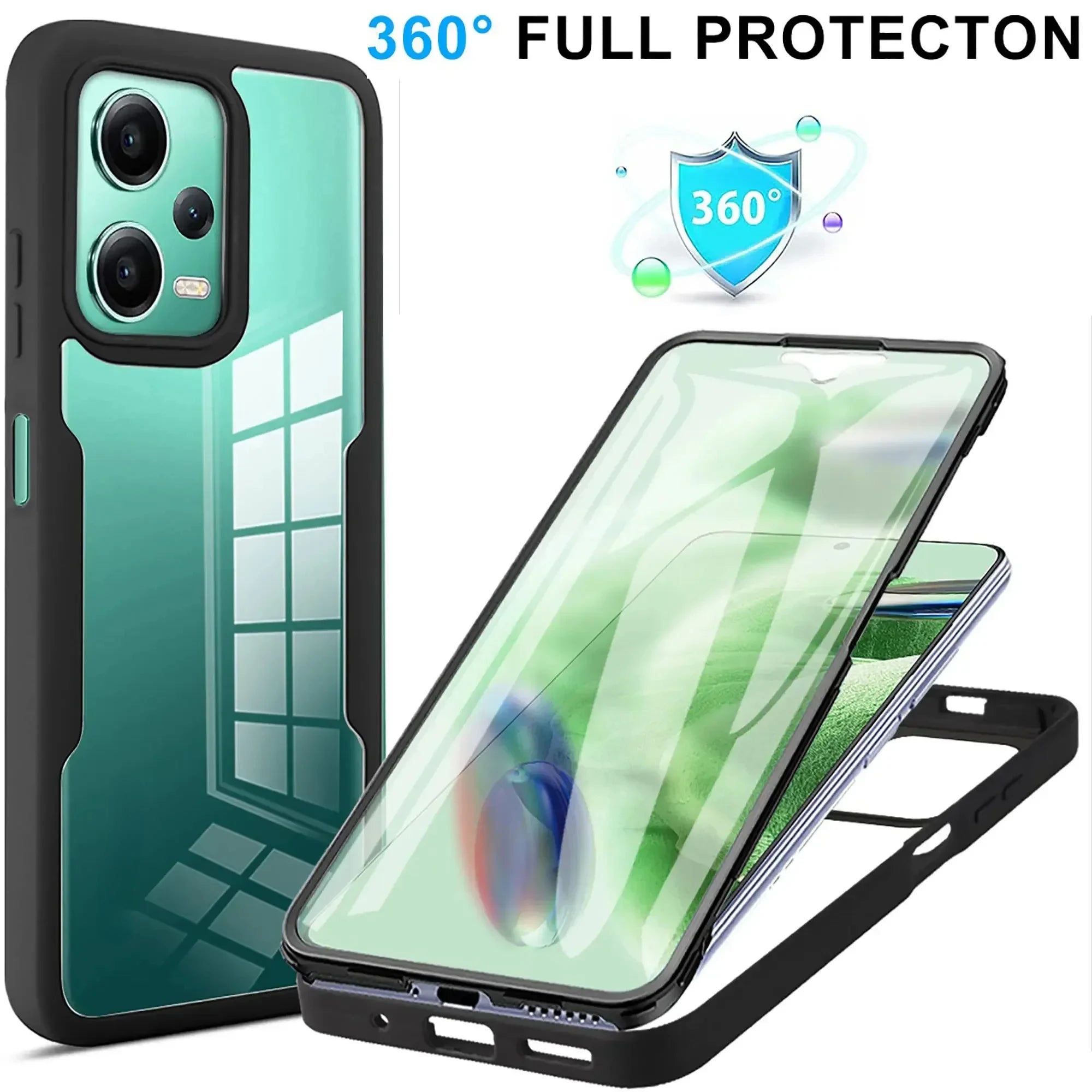 Hochwertige Transparente 360 Grad Silikon-Schutz iPhone Hülle mit MagSafe | Rundumschutz und Kameralinsenschutz für Apple iPhone 17/17 Air, 16/16e, 15, 14, 13 Pro Max Plus Cover | Panzertasche und Stoßstangenabdeckung | Hochwertige Handyhülle