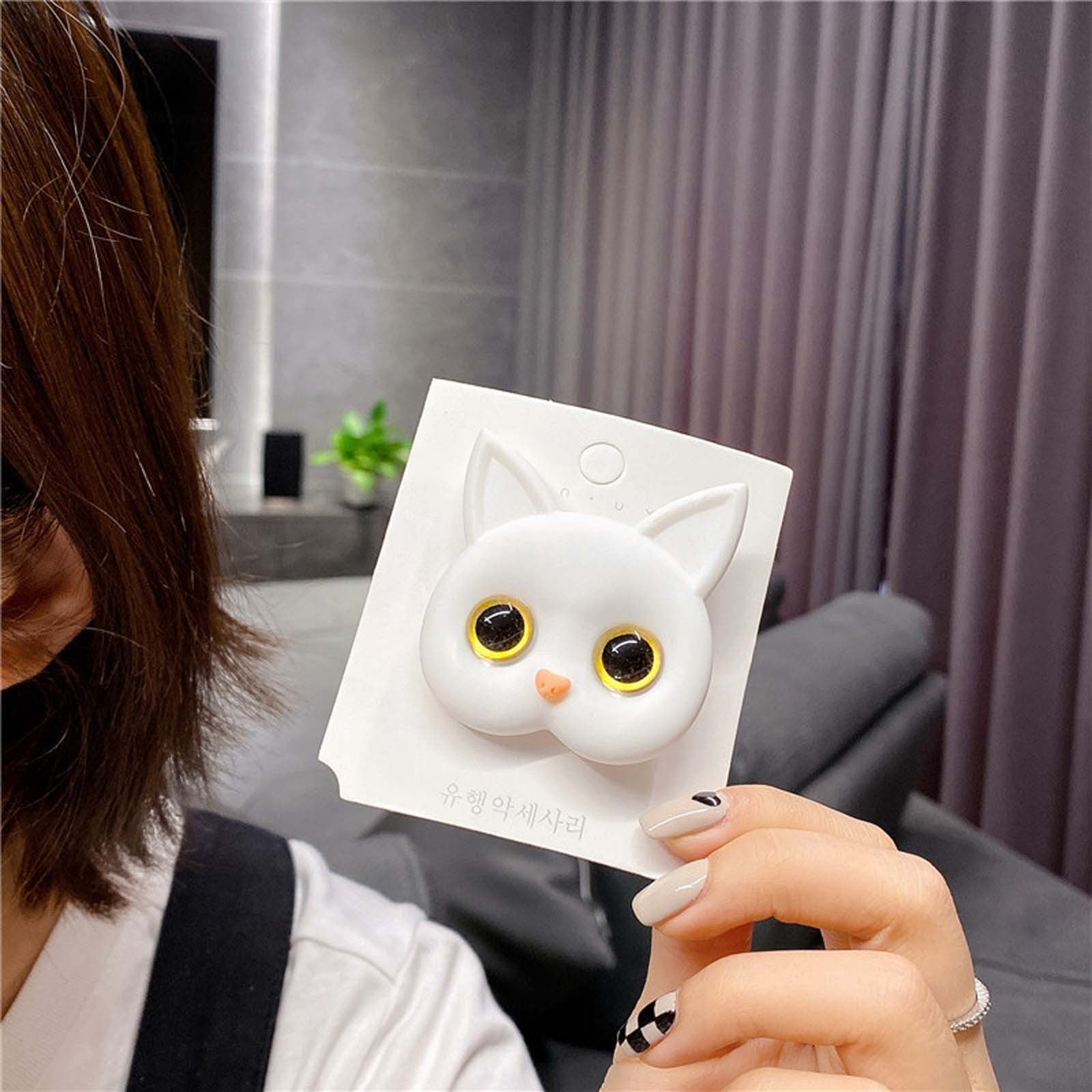 Luxury Air Sac Telefon Halter Griptok Kawaii 3D Katze Handy Finger Ring | Stand Grip Tok Handy Zubehör iPhone | Stylischer