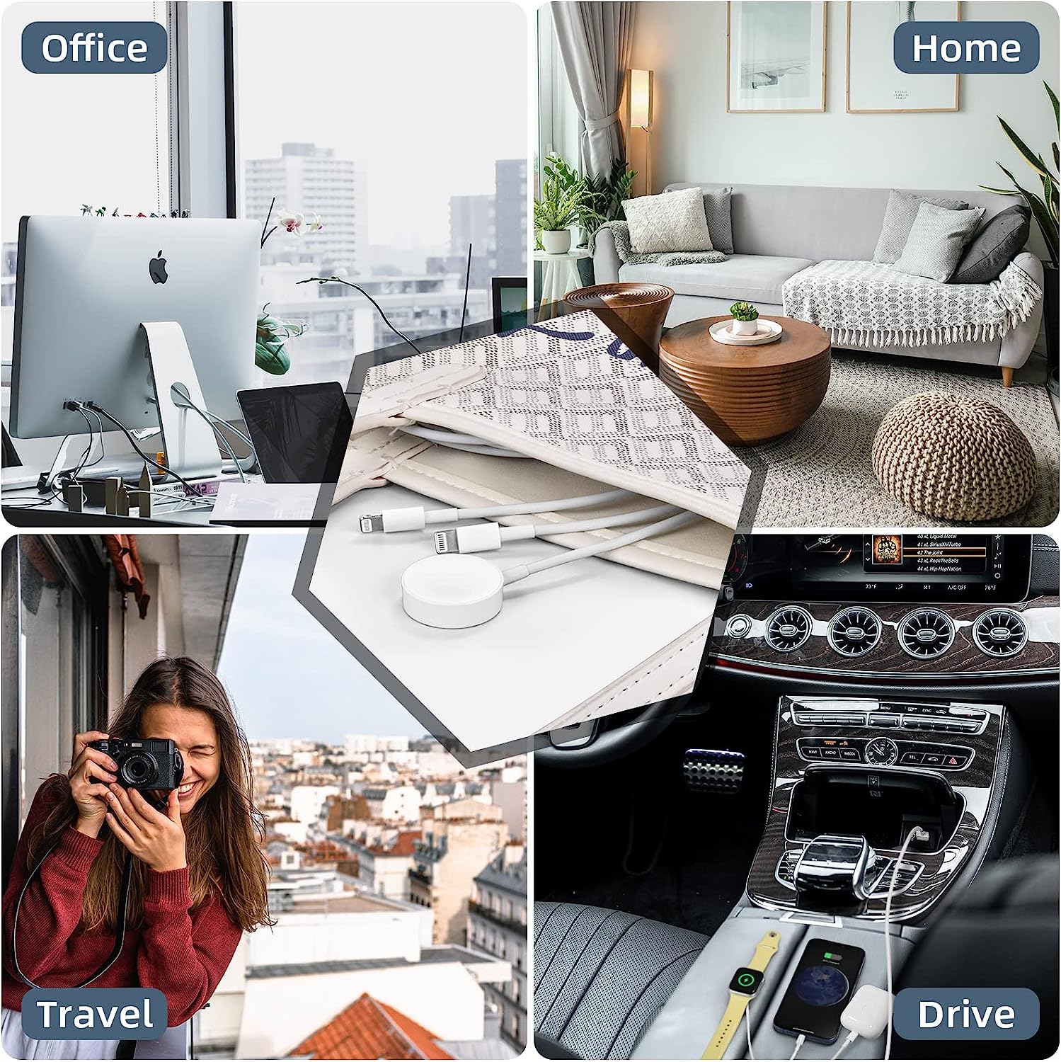 Gute Qualität 3-in-1 Schnelles Tragbares Kabel für Apple Prämie Watch Ladegerät (10)