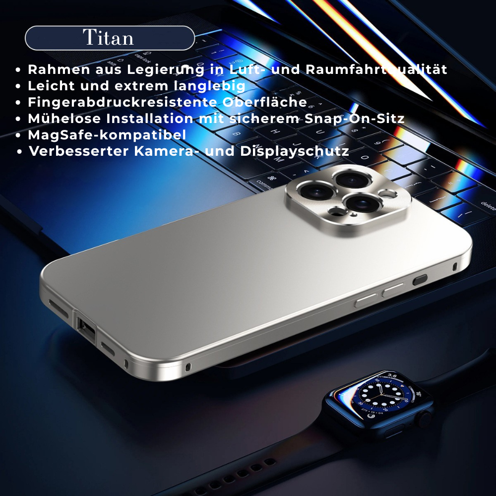 Luxury Shockproof Magnetic Phone Case - Slim Aluminum Frame with Full Lens Protection, Wireless Charging Compatible