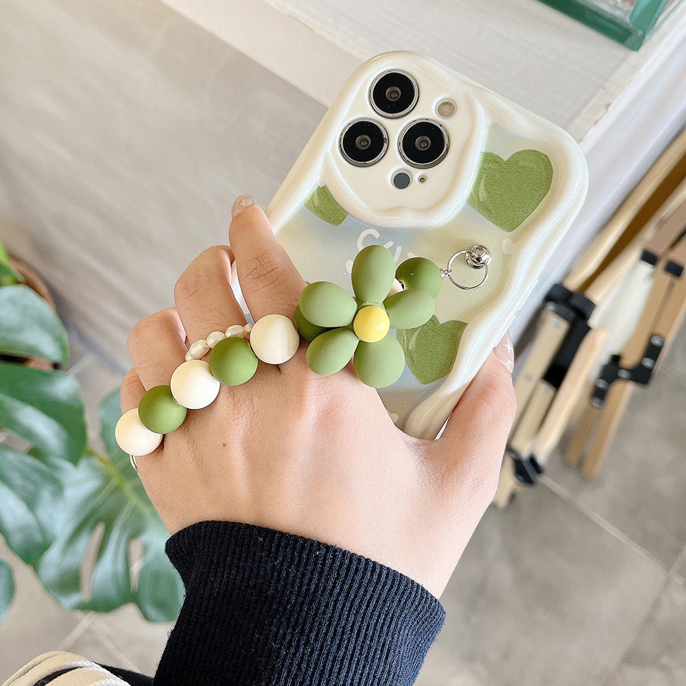 Schöne Weiße Herz-Design Make-up Spiegel iPhone Hülle | MagSafe-kompatible Schutzhülle mit Rundumschutz und Kameralinsenschutz für Apple iPhone 17/17 Air, 16/16e, 15, 14, 13 Pro Max Plus Cover | Panzertasche und Stoßstangenabdeckung